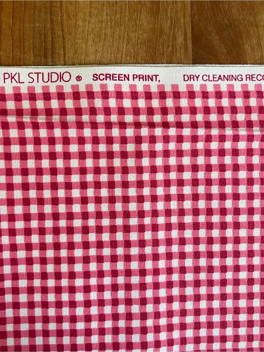 PKL Studio Red Pink Gingham Check Fabric Cotton Poly Heavy Weight 1/8" 44" x 57"